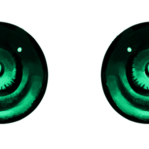 bold green eyes 