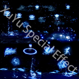 原神甘雨コスプレ用の特殊効果｜Genshin Ganyu Special Effectキャラクタースキルポスト合成に対応PSD+PNGデジタルファイル|即時自動発送
