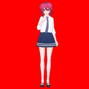 School Girl with heart eyes
