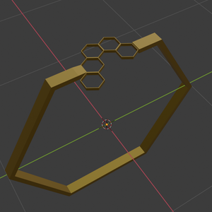 ハニカムリング【3Dモデル】