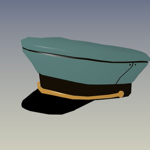 【無料】軍帽3Dモデル