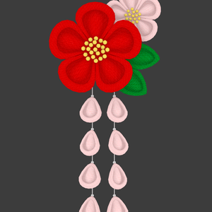 3Dモデル 梅の花飾り