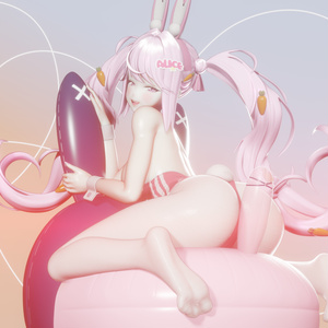 【ニケ】 アリス：ワンダーランドバニー の 3D モデル MMD版とRigify版が含まれます