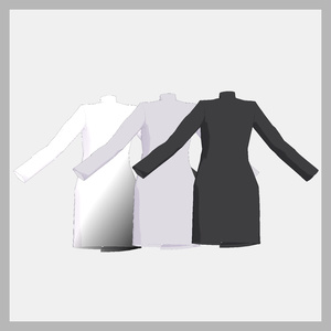 【おまけ無料】Marcato - Stand-up collar dress with padded shoulders 缩略图 3