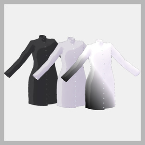 【おまけ無料】Marcato - Stand-up collar dress with padded shoulders 缩略图 2