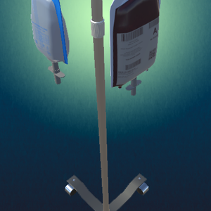 IV pole & bags