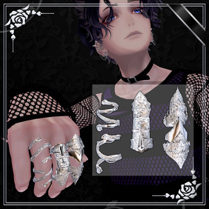 🛡️ Gothic Armor Ring Set - VavaMore 🛡️ 缩略图 6