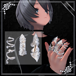 🛡️ Gothic Armor Ring Set - VavaMore 🛡️ 缩略图 5