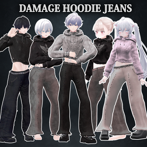 Damage　Hoodie JEANS SET
