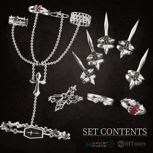 Gothic Slave Chain & Ring Set 缩略图 2