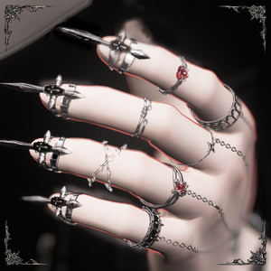 Gothic Slave Chain & Ring Set 缩略图 4