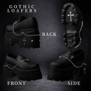 【VRC想定】Gothic Chain Loafers 缩略图 5