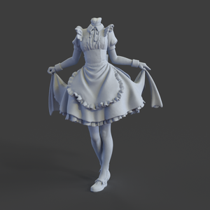 【3Dモデル素体】クラシックメイド服 - 衣装改変・テクスチャ練習用