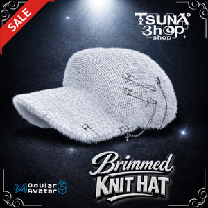  【VRChat用】自然に揺れる つば付きニット帽｜PhysBone設定済み『Brimmed knit hat』