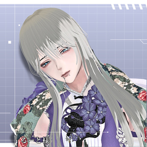 お団子ハーフアップ『Silky half bun』【3Dヘアモデル】 缩略图 7
