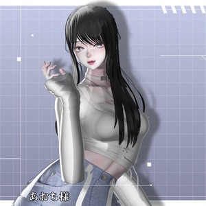 お団子ハーフアップ『Silky half bun』【3Dヘアモデル】 缩略图 9