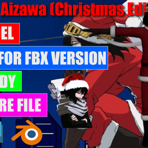 【3D Model】相澤消太 (クリスマス) - Shota Aizawa (Christmas) 【FBX / OBJ】