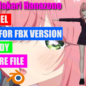 【3D Model】花園 羽香里 - Hakari Hanazono 【FBX / OBJ】