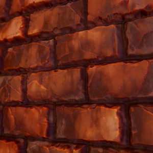 Substanceマテリアル『Stylized Mossy Bricks』完成データ