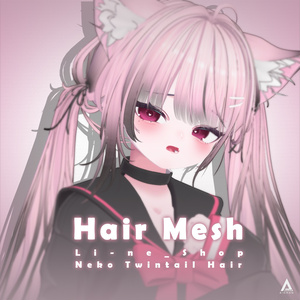 【 Li-ne_Shop 】メッシュ ヘア ～ 16色 ～ Neko Twintail Hair