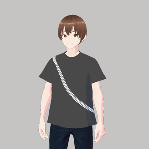 【無料版あり、商用法人利用OK】VRoidファスナーTシャツテクスチャ