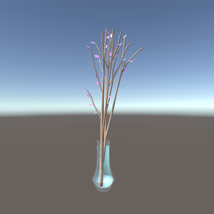 【free/無料版あり】cherry blossoms vase 3D model【VRchat】