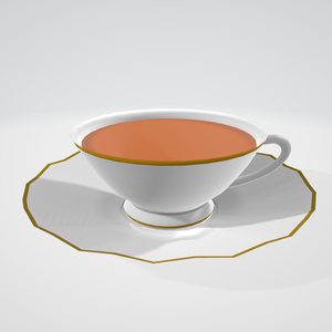 【FBX】シンプルティーカップ（紅茶、コーヒー、レモンティー、空）