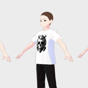 【Vroid】ドクロのTシャツ10枚＆元画像10枚