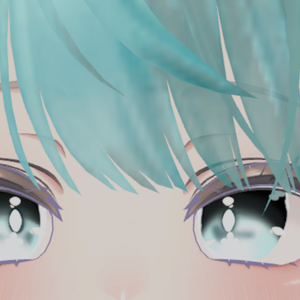 マヌカ試作 アイテクスチャ 煌めく水色 Manuka prototype eye texture, shimmering light blue