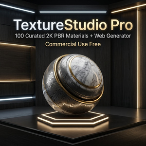 【商用可】TextureStudio Pro - 100種PBRテクスチャ