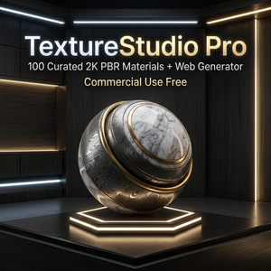 【商用可】TextureStudio Pro - 100種PBRテクスチャ