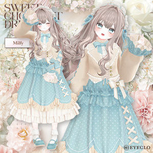 【14アバター対応】 SweetChocolatDress 【VRChat向け衣装モデル】 缩略图 9