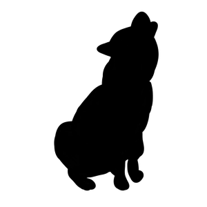 シンプル🐶シルエット素材（PNG透過）｜商用利用可
