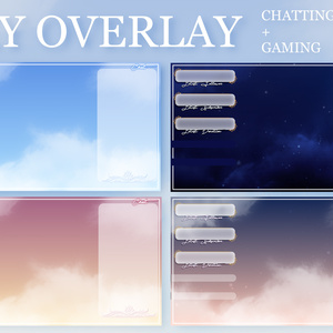 VTUBER Sky Stream Overlay Package