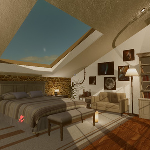 屋根裏寝室 Cozy Attic Bedroom (VRCワールド)