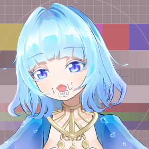 【VTS対応Live2Dアイテム】舌出しI HATE U（3種）【無料配布】