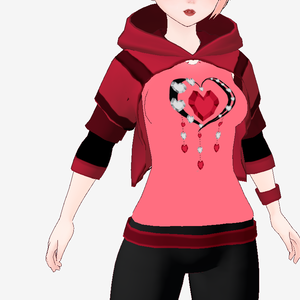 VRoid Heartbeat Hoodie & Capri Set