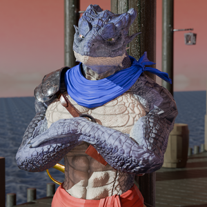 anthrodragon_blue 竜人さん青