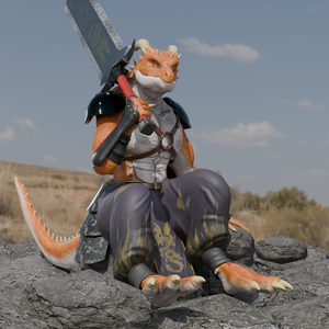 anthrodragon_orange　竜人さん　オレンジ