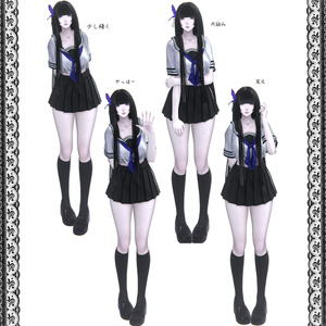 【無料10種類pose】控えめポーズ