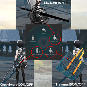 【ギミック付き3Dモデル】LongSword Gimmick【Knight Sword HGSG】Ver.1.01 VRChat想定 抜刀・納刀音付き【MA対応】 缩略图 6