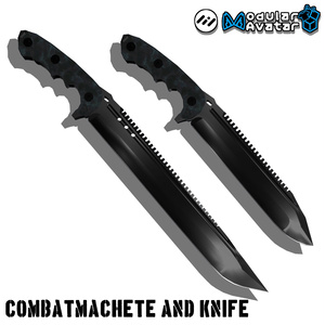 【ギミック付き3Dモデル】ナイフGimmick【CombatMachete＆Knife】Ver.1.00 VRChat想定 左右対応　【MA・デスクトップ対応】