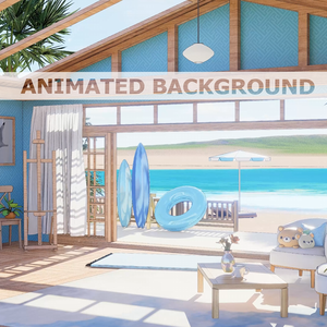 Summer House [3D background Animated] Nigth + Day vers