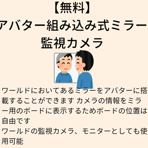 【無料】アバター組み込み式ミラー　監視カメラ