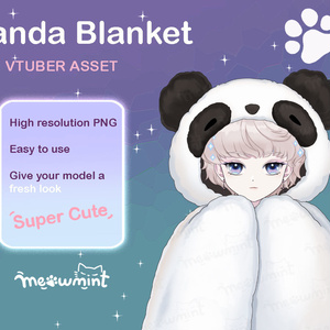 Panda Blanket 毛パンダ布 - Vtuber asset