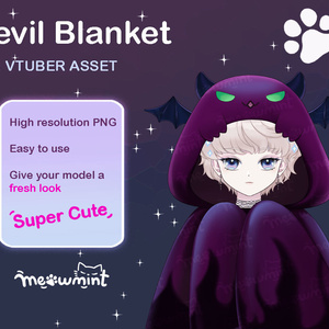 Cute Devil Blanket かわいい悪魔の毛布 - Vtuber asset