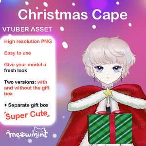 [Vtuber素材] [クリスマス] Christmas Cape for Vtuber