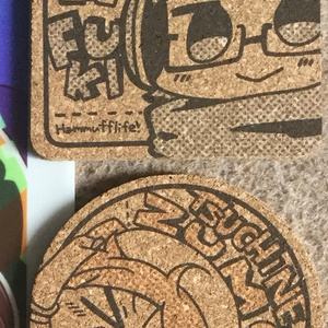 まっきーとずもさんのコルクコースター