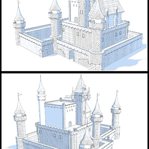 3Dファンタジー風城01~02＆宮殿セット 缩略图 5