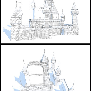 3Dファンタジー風城01~02＆宮殿セット 缩略图 6